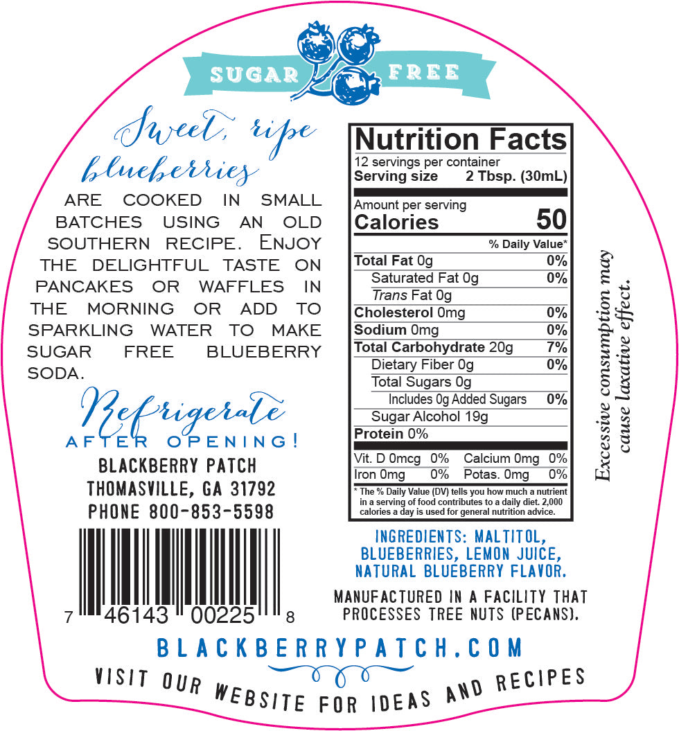 Sugar Free Whole Blueberry Syrup